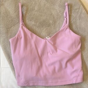 Lululemon Light Pink Spaghetti Strap Crop Top